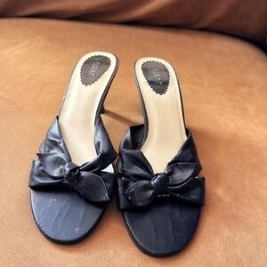 Elegant Black Bow Women's Shoes